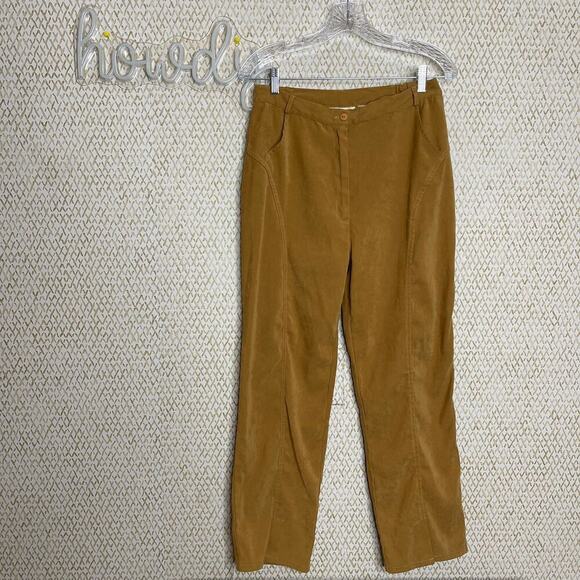 Vintage Bleu Bonheur Yellow Skinny Straight Leg Pants - Picture 1 of 9